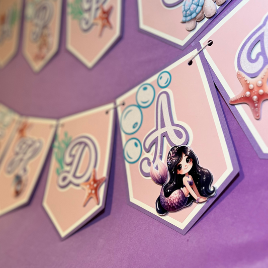 MERMAID BIRTHDAY BANNER